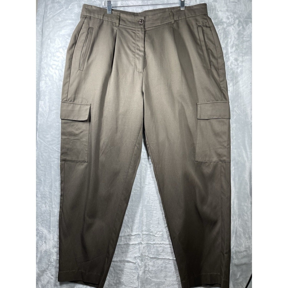 Old Navy Women's Cargo Pants Taylor Straight Cargo Trouser Sz XL Olive Brown